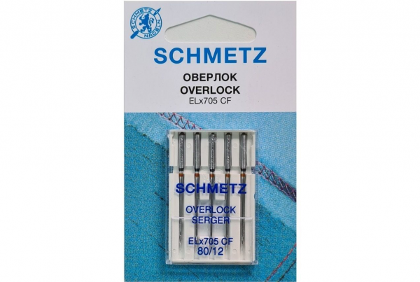 Иглы Schmetz для оверлока ELx705 CF №80, 5 шт в Нязепетровске